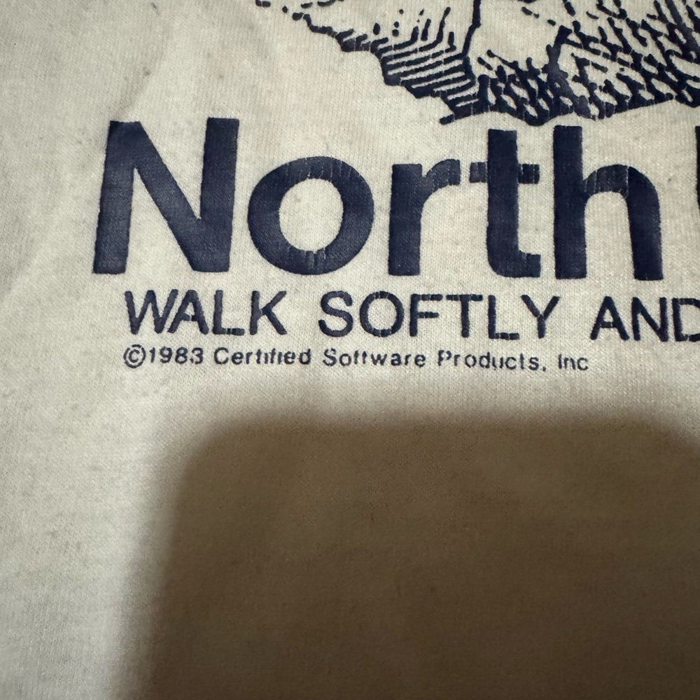 Vintage 80s North Dakota Shirt Baseball Tee - Picture 3 of 5